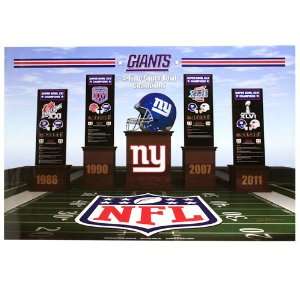  NFL New York Giants History of Victory 4 Time Super Bowl 