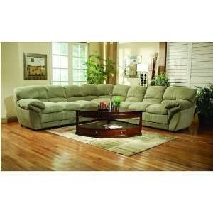 Soft Sage Microfiber Sectional Sofa Couch 