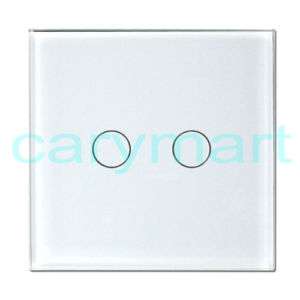 Gang Glass Panel Touch Wall Light Switch With LED  