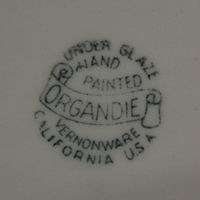 Mid Century Modern California Vernonware Organdie  