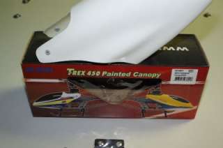 Trex 450 Canopy, Fiberglass Paintable New in Box 450V2  