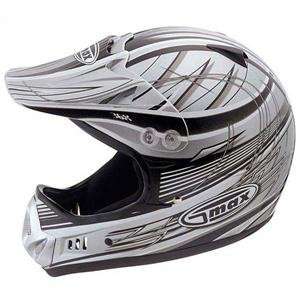  GMax GM36X Helmet   Large/Metallic Silver/White 
