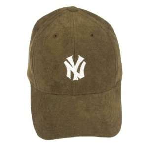  MLB NEW YORK YANKEES COFFEE BROWN POLY HAT CAP ADJ NEW 