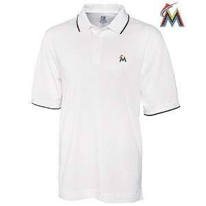  Miami Marlins Mens DryTec Tipped Polo by Cutter & Buck 