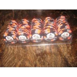  100 Paulson World Top Hat & Cane Clay Poker Chips Black 