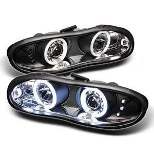  98 02 Chevy Camaro Black CCFL Halo Projector Headlights 