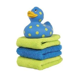  Elegantbaby   Washcloth with Duck Set   Blue Baby
