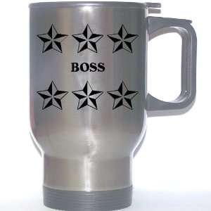   Name Gift   BOSS Stainless Steel Mug (black design) 