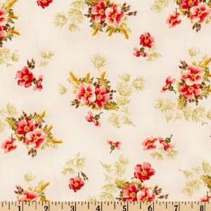   Petite Floral Bouquets Ivory Fabric By The Yard Arts, Crafts & Sewing