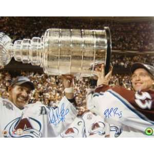 Patrick Roy & Ray Bourque Autographed Avalanche 16x20  