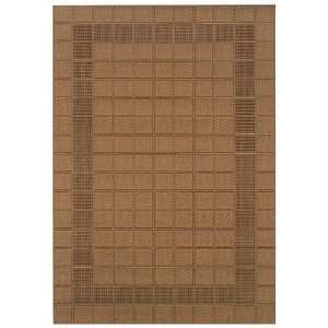   Lanai Beige / Brown Squares Rug 63 x 92 (880D7) Furniture & Decor