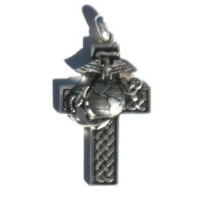 Sterling Silver Marine Corps Cross, Designed and Handcrafted By Marine 