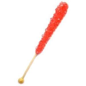 Rock Candy Crystal Sticks Red Strawberry Grocery & Gourmet Food
