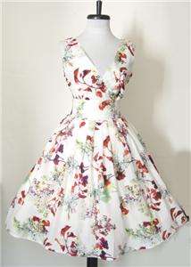   Twirl Floral Pinup Swing Dress Medium **LIMITED AVAILABILITY**  