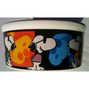   COOL SNOOPY Dog Food Bowl Heavy Duty Pet Dish (7 Wide)