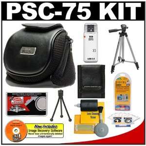  Canon PowerShot PSC 75 Soft Leather Carrying Case + Tripod 