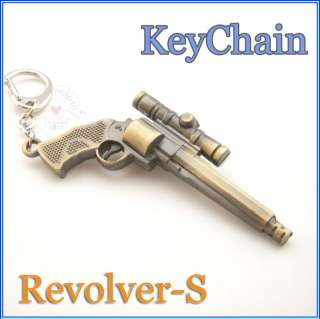   Revolver S Miniature Pistol Gun metal model Keychain ring Gifts  