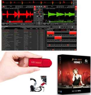 MixVibes HOME 7 DJ Software with USB Soundcard  