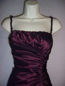 ADRIANNA PAPELL Wine Red Taffeta Ruched Formal Gown Dress Bolero 