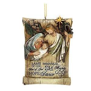  Holy Family Scroll Ornament