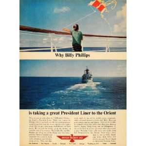  1965 Ad American President Lines Watercraft Ship Kite 