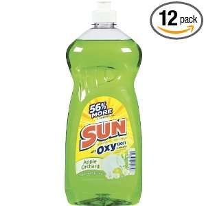 Sun Sations with Oxy Action Dishwashing Liquid, Green Apple, 25 Ounce 