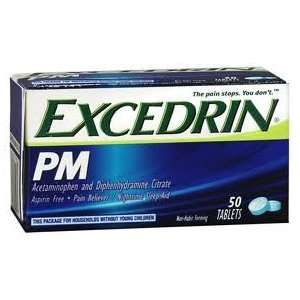 Excedrin Regular Strength Pain Reliever PM, 50 Count 