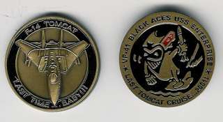 VF 41 Black Aces Challenge Coin Last Tomcat Cruise  