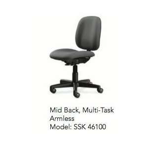  ABCO Smart Seating Office Armless Chair with Mid Height 