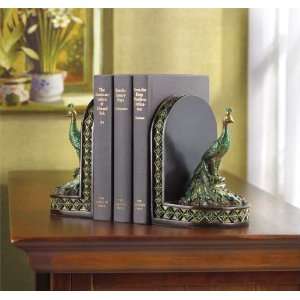  Peacock Bookends
