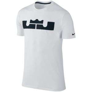 Nike Lebron Logo T Shirt   Mens   Basketball   Clothing   White/Black