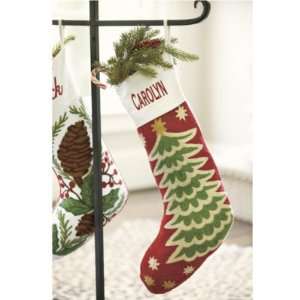  Christmas Tree Chain Stitch Stocking  Ballard Designs 