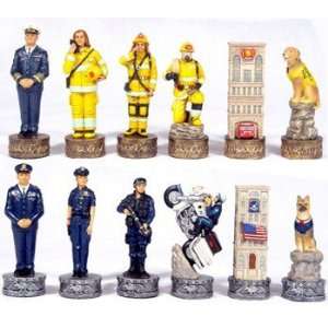  Firefighter & Police Theme Chessmen Toys & Games