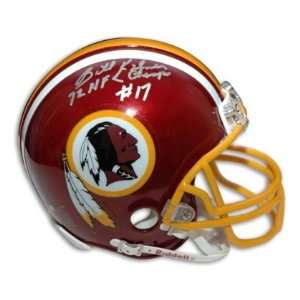 Billy Kilmer Signed Redskins Pro Helmet w/72 NFC Champs