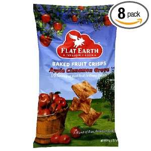 Flat Earth Fruit Crisps Apple Cinnamon Grove, 6 Ounce Bags (Pack of 8 