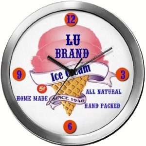  LU 14 Inch Ice Cream Metal Clock Quartz Movement Kitchen 