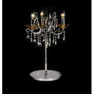 Whimsical Design 3 Light 26 Gold or Chrome Table Lamp with European 
