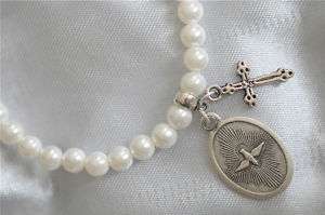 Confirmation First Holy Communion Pearl Bracelet  
