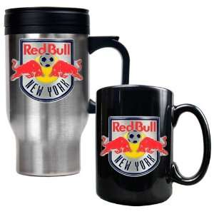 New York Red Bull Stainless Steel Travel Mug and Black 