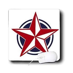 TNMGraphics Military and Patriotic   Red Star in Blue Circle   Mouse 