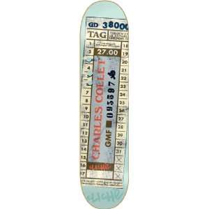  Cliche Collet Bus Ticket Skateboard Deck   7.75 Sports 