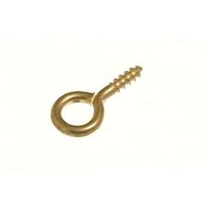 PICTURE FRAME SCREW IN EYE 14MM X 1.5MM EB BRASS PLATED STEEL ( pack 