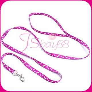   this is a brand new small dog harness leash it adorned with cute bones