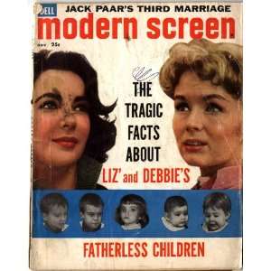  Screen. November 1959 (Liz and Debbie on Cover. The Tragic Facts 