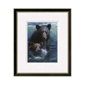  Bearly Swimming Framed Giclee Print