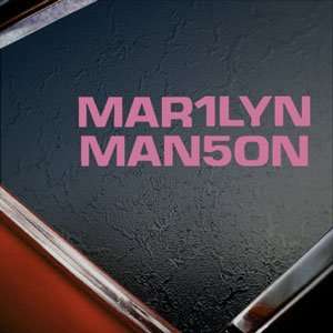  Marilyn Manson Pink Decal Metal Band Truck Window Pink 