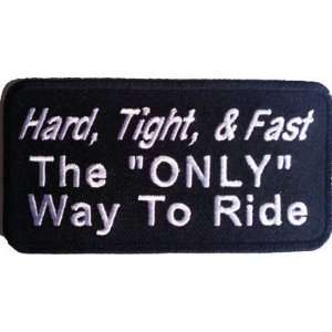   ONLY WAY TO RIDE Embroidered Biker Funny Vest Patch 