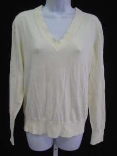 BANANA REPUBLIC Yellow V Neck Sweater Top Sz XL 06  