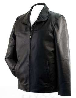 XL Mens Solid Genuine Soft Leather Casual Jacket XL  