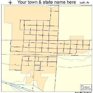  Street & Road Map of Plankinton, South Dakota SD   Printed 